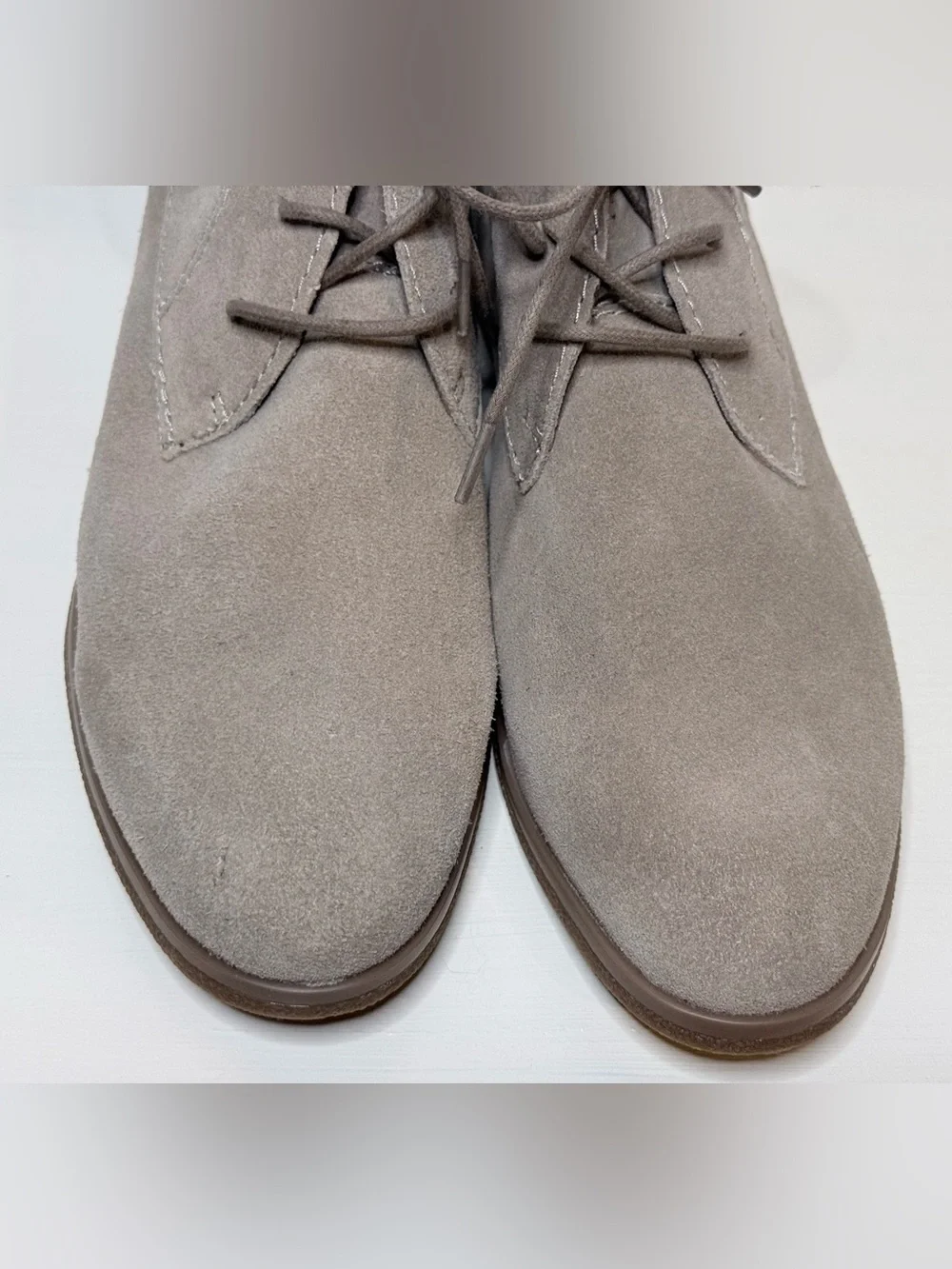 Franco Sarto Taupe Suede Chukka Dessert Ankle Boots Size 10
